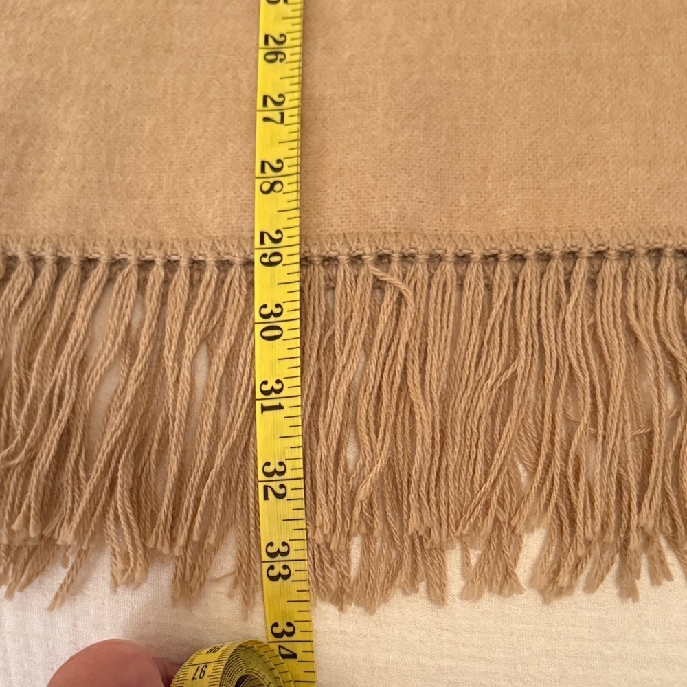Tesoro del Peru Alpaca Wool Fringe Poncho Shawl-One Size-66" Long - Picture 6 of 6